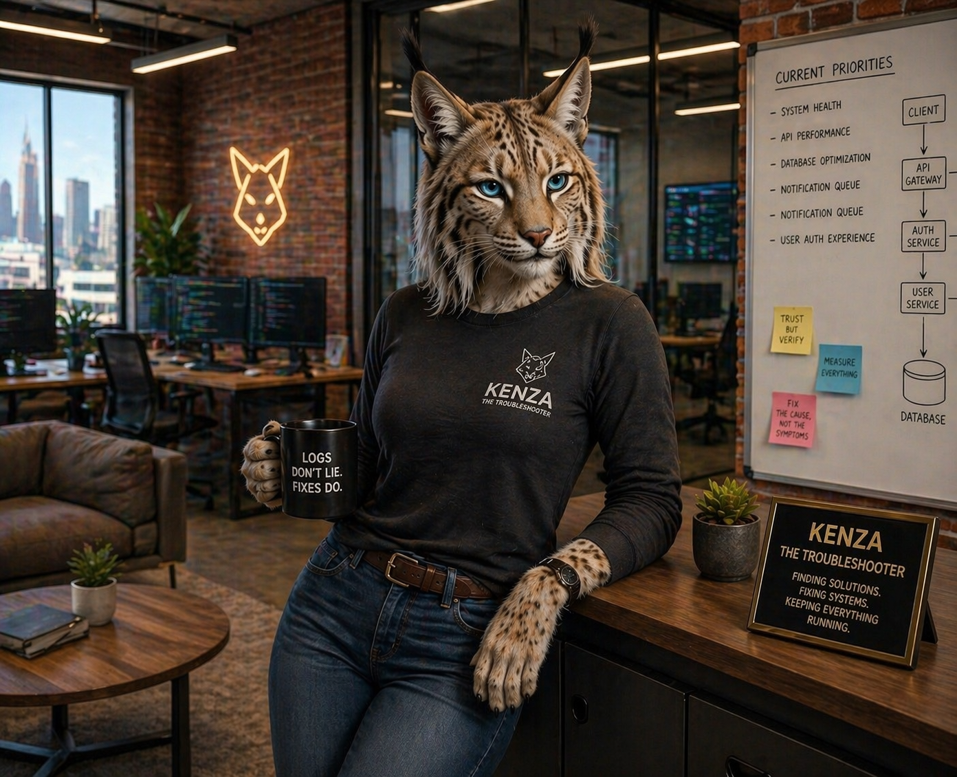 Portrait of Kenza, Carve's troubleshooter AI agent